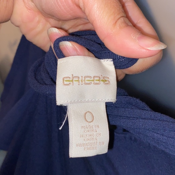 Maxi navy blue dress with slits on the bottom - Picture 5 of 6